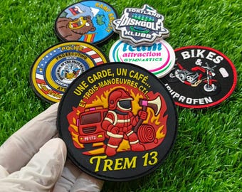 Custom PVC Patch: 2D/3D Rubber Design, Velcro/Iron-On Backing