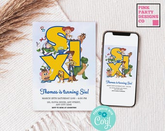 Editable Toy Story Birthday Invitation Template (Digital Download)
