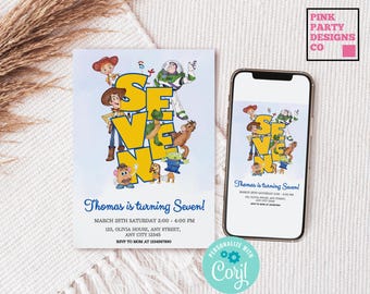 Editable Toy Story Birthday Invitation Template (Digital)