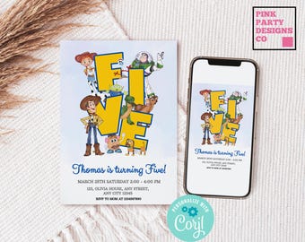 Editable Toy Story Birthday Invitation Template (Digital)