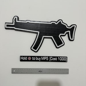 COD Zombies MP5 Wall-buy 3D Printed Gamer Decor