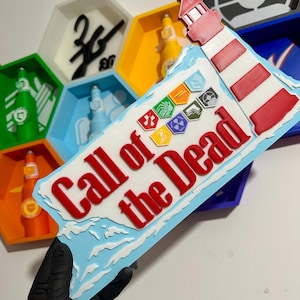 Arte de parede COD Zombies Call of the Dead - Decoração retrô para gamers impressa em 3D