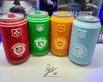 COD Zombies Perk Cans- 3D Printed 12cm Tall - Gaming Display or Prop - Perkacola
