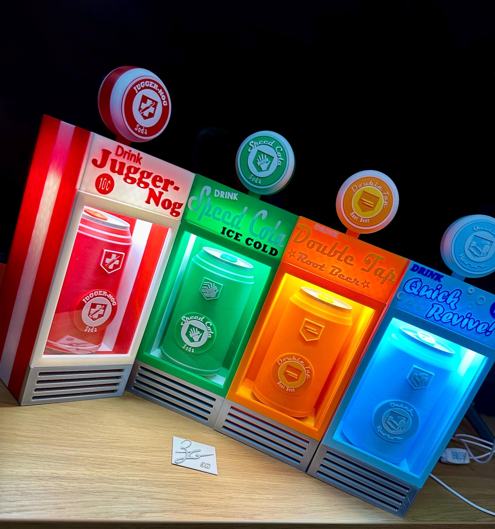 Led Cod Perks COD Zombies Perk Machine LED Display – 3D Printed Gamer Lamp Decor (USB ...