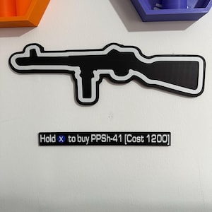 COD Zombies PPSh-41 Wall-buy 3D Gedrucktes Gamer Dekor