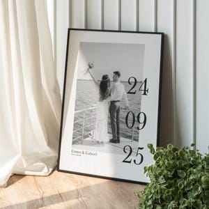 Personalized Wedding Couple Poster | Anniversary Gift Meeting Eternal Love | Minimalist Memorable Date Design | Digital
