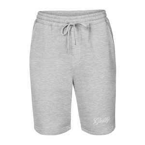 Unisex Gray Fleece Shorts | Guilty Graphic Sweat Shorts | Casual Lounge & Gym Wear