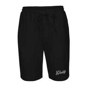 Men’s Black Fleece Shorts | Guilty Graphic Sweat Shorts | Casual Gym & Streetwear