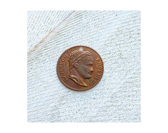 2 Vintage Patina,  Napoleonic Coin Charm