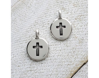 Antique Silver pewter, Cross Charms