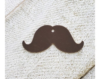 Vintaj, Natural Brass Mustache, Qty 1