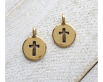 Antique Gold, Cross Charms