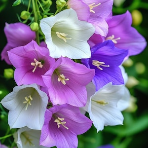 Mixed Color Bellflower Seeds – 50/100/200 Seeds | Campanula Perennial Flower Mix | Easy-to-Grow Garden Blooms