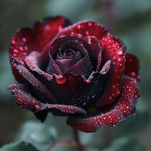 Rose Baccara Seeds – Rare Black Rose Variety, 100/200/400 Seeds – Romantic Deep Red Blooms, Garden or Pot, Elegant Gothic Flower