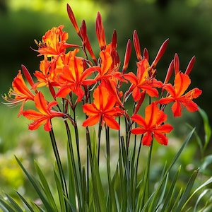 Crocosmia Flower Seeds | Vibrant Red-Orange Summer Blooms | Easy Perennial for Borders & Bouquets