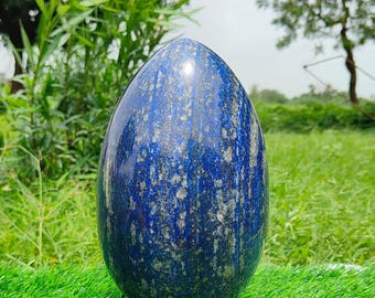 Large Lapis Lazuli Crystal Egg Natural Blue Gemstone Egg Polished Lapis Stone Decorative Crystal Home Office Decor Gift (7.9 Kg)