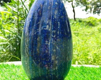 Large Lapis Lazuli Crystal Egg Natural Blue Gemstone Egg Polished Lapis Stone Decorative Crystal Home Office Decor Gift (11.3 Kg)