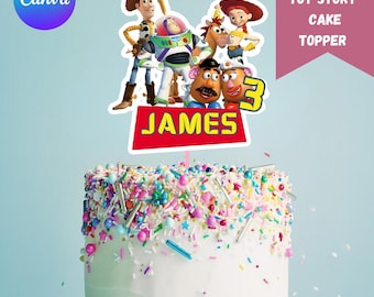 Toy Story 3rd Birthday Cake Topper: Personalized Party Decor (Digital Download)