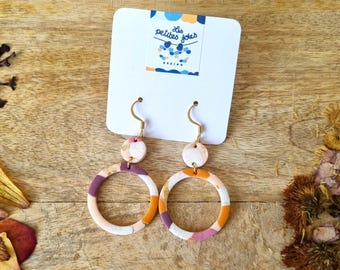 Boucles d'oreilles craftales - Collection été - Couleurs vibrantes - Acier inoxydable