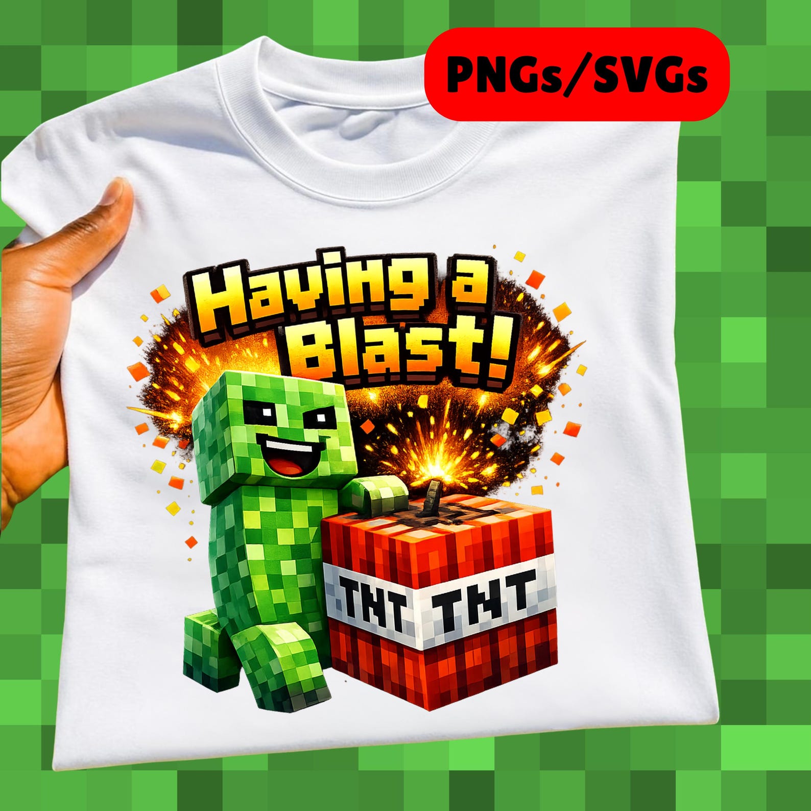 Mine Art TNT Png Svg Bundle | Having a Blast Creeper | Very High ...