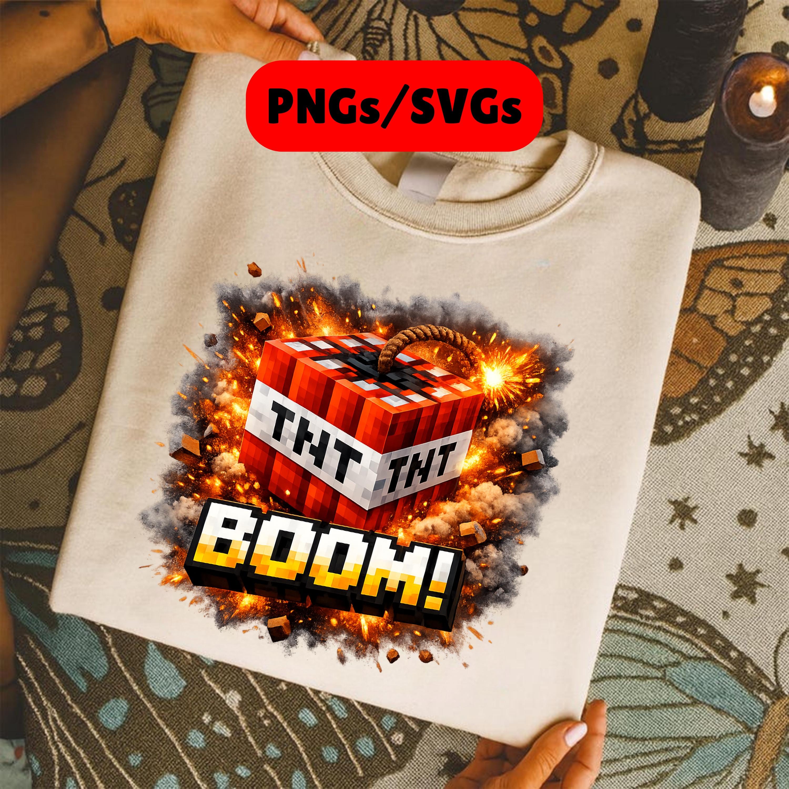Mine Art TNT Png Svg Bundle | Having a Blast Creeper | Very High ...
