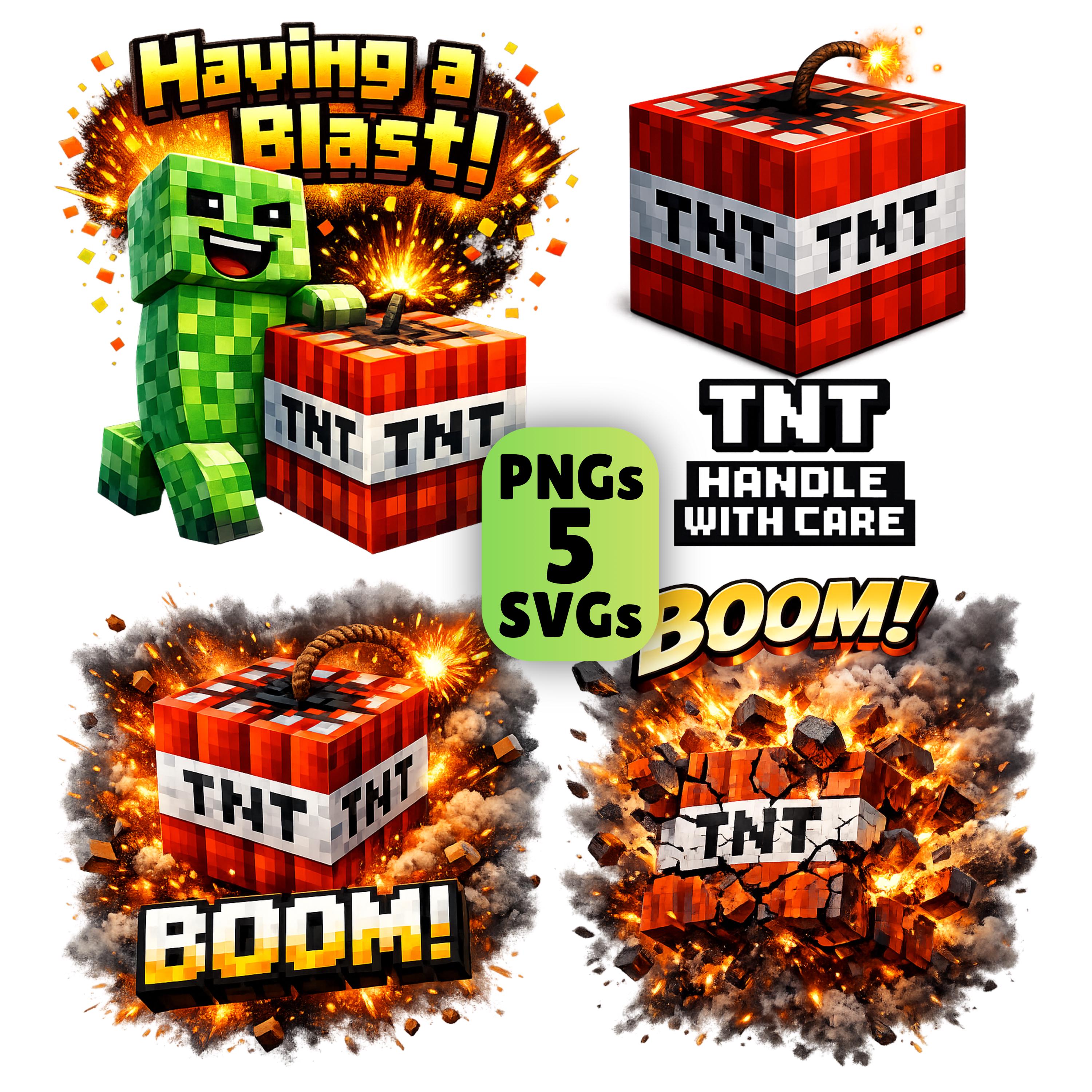 Mine Art TNT Png Svg Bundle | Having a Blast Creeper | Very High ...