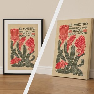 El Maestro Mexico Print, Abstract Modern Poster, Mexican Art Wall Decor, Canvas Available