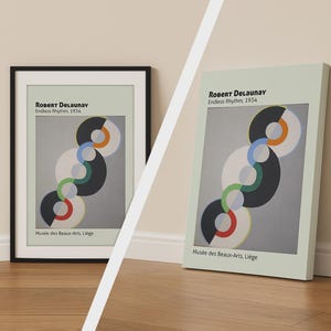 Robert Delaunay-print, abstracte moderne poster, kleurrijke geometrische muurkunst, canvas beschikbaar