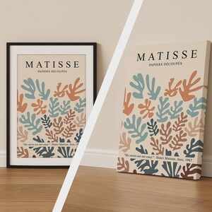 Impressão de Matisse, pôster abstrato moderno, arte de parede colorida, tela disponível, presente de decoração para casa
