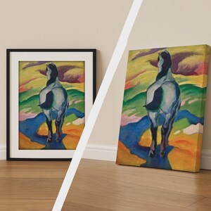 Impresión &quot;Caballo Azul II&quot; de Franz Marc, póster de arte mural abstracto moderno, decoración de lienzo vibrante, regalo de arte expresionista