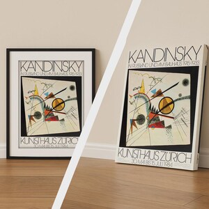 Impressão de Kandinsky, pôster de arte moderna abstrata, decoração de parede geométrica, tela disponível