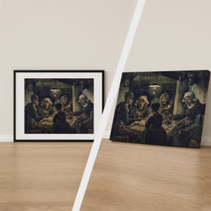 The Potato Eaters Print by Vincent van Gogh, Vintage Wall Art Poster, Classic Canvas Decor, Fine Art Reproduction