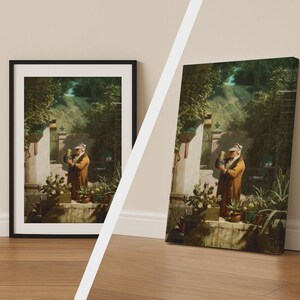The Cactus Friend Poster von Carl Spitzweg, Vintage Wand Kunst Poster, Fine Art Leinwand, klassisches Wohndekor