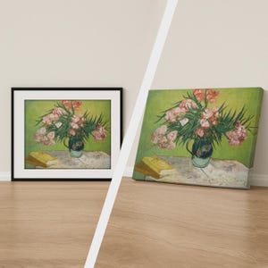 Stampa "Natura morta con oleandro e libri" di Vincent van Gogh, poster floreale vintage, decorazione da parete su tela, arte astratta moderna