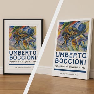 Dynamism of a Cyclist Print, Futuristic Modern Poster, Sport Art Wall Decor, Canvas Available