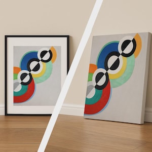 Robert Delaunay Prisms Druck, Abstraktes Modernes Plakat, Bunte Geometrische Wandkunst, Leinwand verfügbar