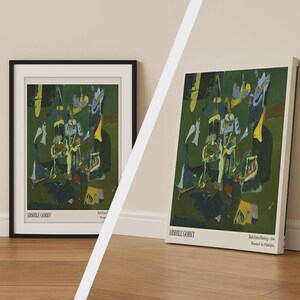 Dunkelgrüne Malerei Druck, Abstraktes Modernes Poster, Elegante Wanddekoration, Leinwand erhältlich