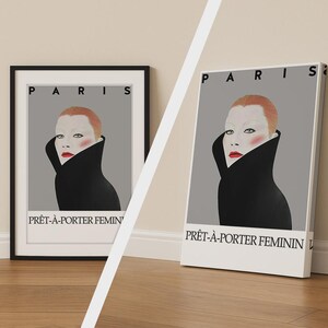 Paris Pret a Porter Print, Modern Abstract Poster, Elegant Wall Art Decor, Canvas Available