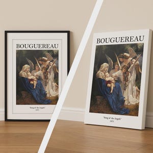 Song of the Angels Print, Classic Fine Art Poster, Elegant Wall Decor, Canvas Available
