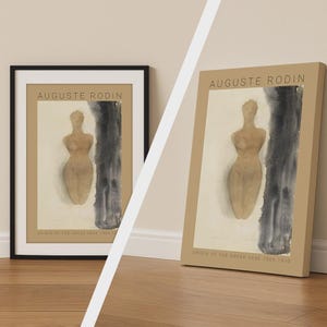 Auguste Rodin Print, Klasyczny plakat artystyczny z rzeźbami, Dekoracja ścienna z płótna artystycznego, Prezent dla miłośników sztuki