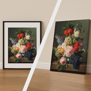Jan Frans van Dael Bloemen en fruit print, vintage bloemenposter, fine art canvas muurdecoratie, stilleven