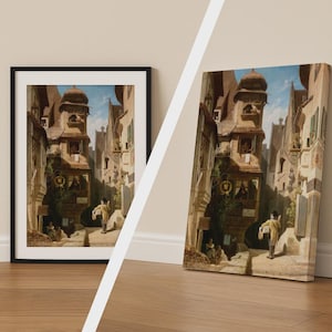 Impresión de Carl Spitzweg, El Mensajero de Cartas, póster vintage de arte mural, lienzo clásico de bellas artes, decoración romántica del siglo XIX