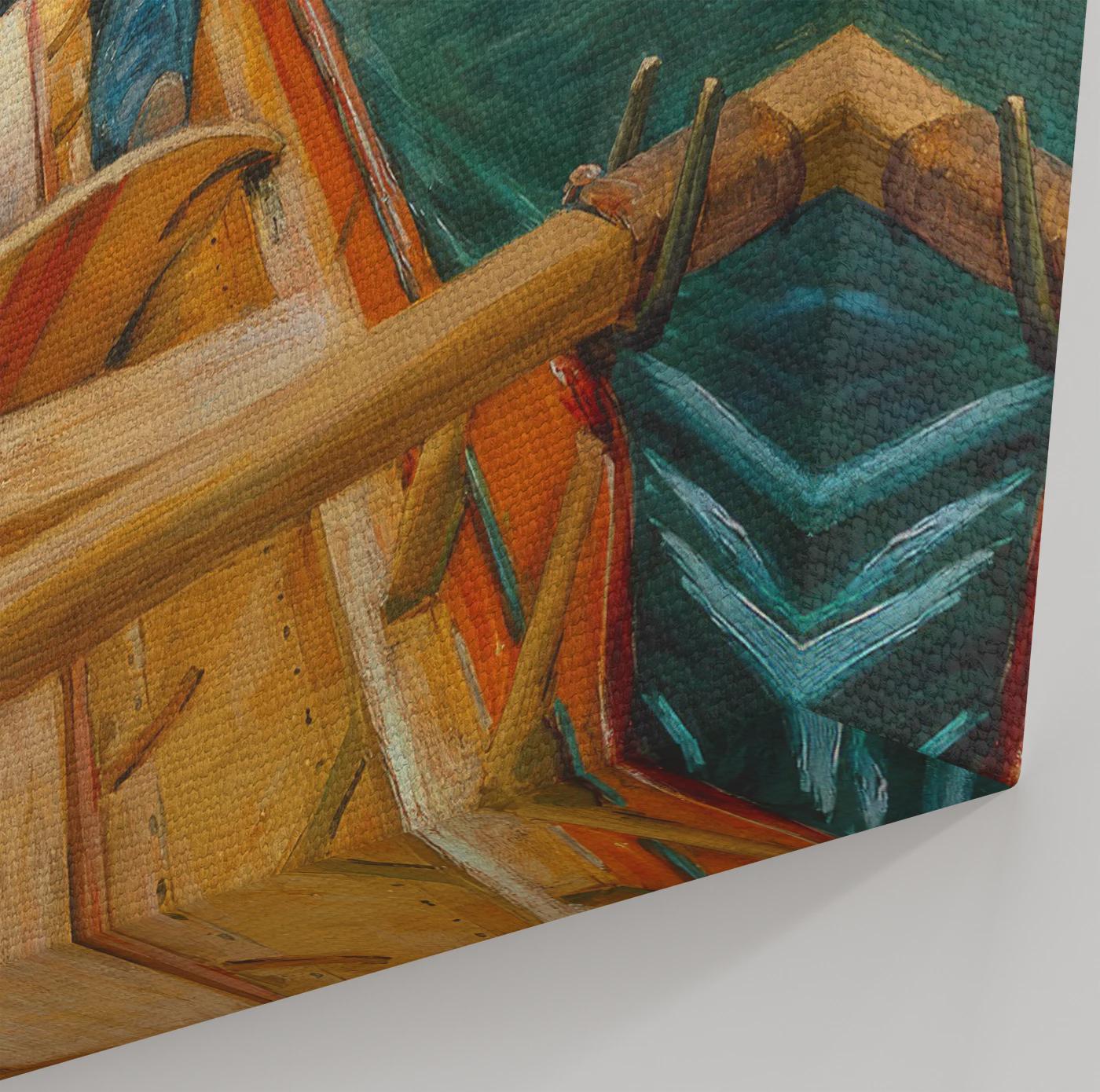 Les canotiers ramant sur l Yerres - huile sur toile de Gustave