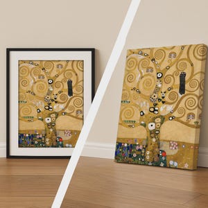 Stampa "L'albero della vita" di Gustav Klimt, poster d'arte astratta, decorazione da parete moderna, stampa artistica su tela, dettaglio della tuia