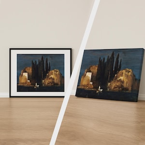 Island of the Dead IV Print by Arnold Böcklin, Vintage Fine Art Poster, Classic Canvas Wall Art, Gothic Modern Decor