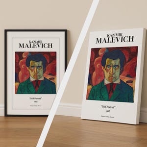 Self Portrait Print & Canvas, Modern Wall Art Decor, Gift for Art Lovers