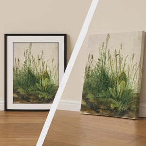 Albrecht Dürer Print, Great Piece of Turf Poster, Study of Weeds Wall Art, Vintage Botanical Canvas
