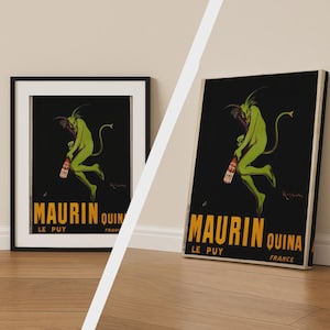 Maurin Quina Druck von Leonetto Cappiello, Vintage Werbeplakat, Klassische Wandkunst, Leinwand und Fine Art Print erhältlich
