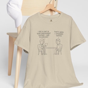 Funny Linux T Shirt - Comic Gentoo Shirt for Developers, Sysadmins, Hardcore Linux Users, Geeky Programmer Gift, Open Source Humor Tee