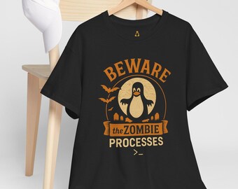 Zombie ProzesseLinux Halloween T-Shirt: Lustiges Programmierer T-Shirt